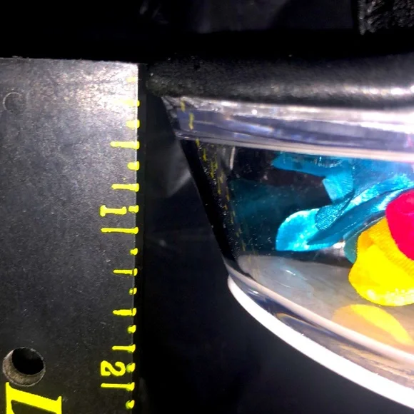 Black platform heels with silver rhinestone fringe - Picture 6 of 7